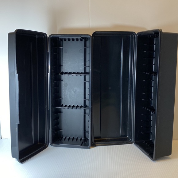 Lot Of 2 Alpha Fellowes Cassette Storage Box #83200 Holds 15 Tapes Ea. 2001 USA - Picture 3 of 5